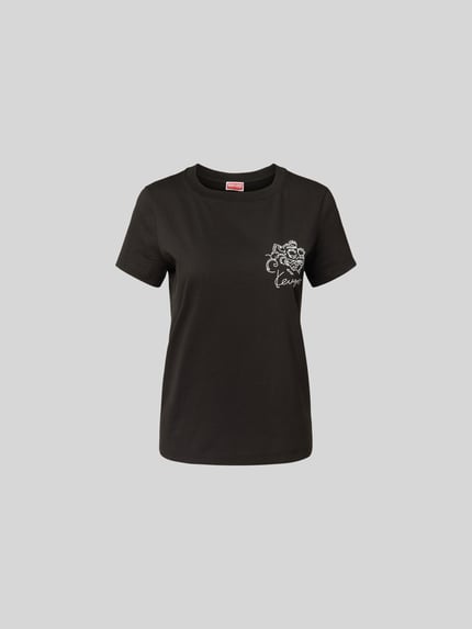 Kenzo T-shirt met labelprint Zwart - 2