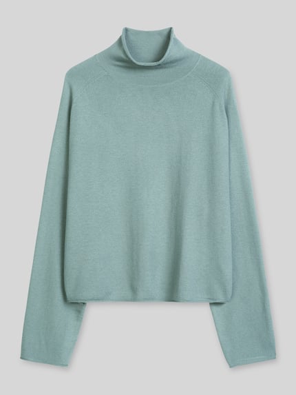 Marc O'Polo Rollkragenpullover mit Mock Neck Aqua 2