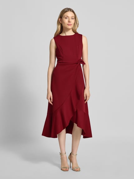 Adrianna Papell Cocktailkleid in Wickel-Optik Bordeaux 4