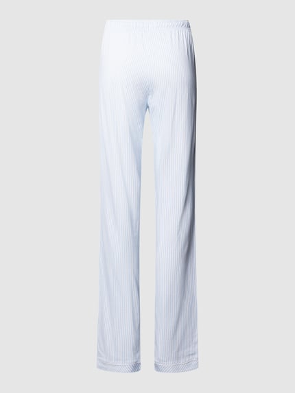 s.Oliver RED LABEL Regular fit pyjamabroek van mix van katoen en viscose Blauw - 3