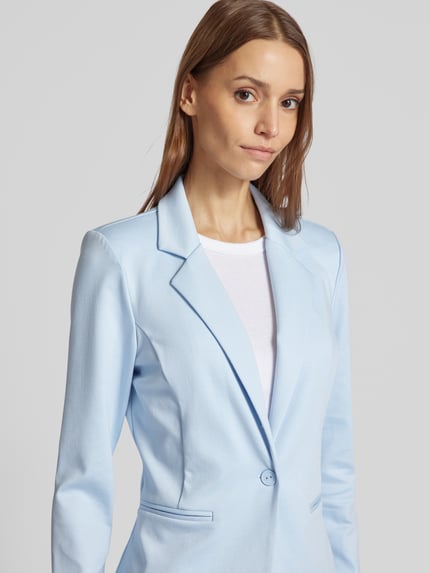 ICHI Slim fit blazer met paspelzakken, model 'KATE' Lichtblauw - 3