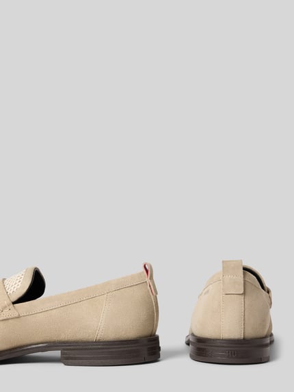 HUGO Loafers van echt leer Beige - 2