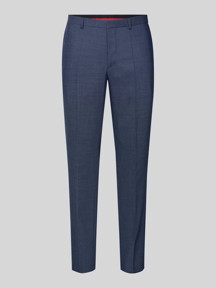 HUGO Slim Fit Anzughose mit Schurwoll-Anteil Modell 'Hesten' Dunkelblau 2