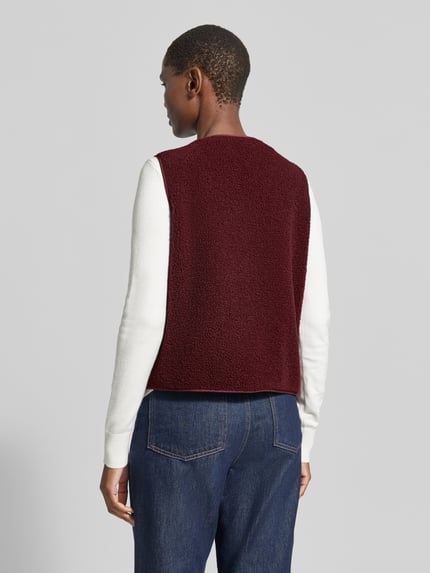 VILA Fleeceweste mit aufgesetzten Taschen Modell 'ADA' Bordeaux 5