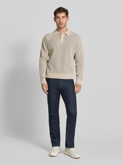 Jake*s Studio Men Strickpullover mit Polokragen Ecru 1