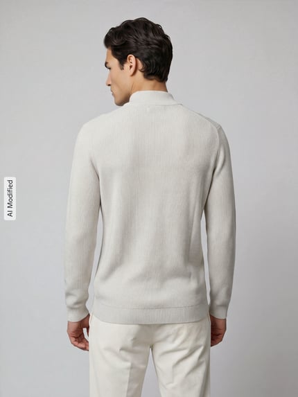 s.Oliver RED LABEL troyer o kroju regular fit z czystej bawełny Złamany biały 5