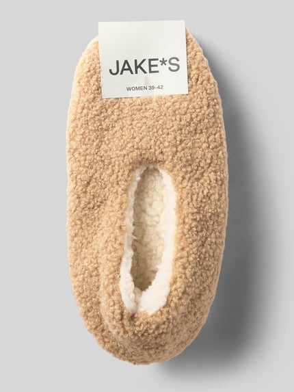 Jake*s Casual Hausschuhe mit weicher Fleecefütterung Beige 3