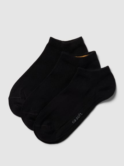 camano Socken mit elastischem Bündchen im 3er-Pack Black 1