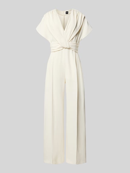 BOSS Jumpsuit mit V-Ausschnitt Modell 'Debasa' Offwhite 2