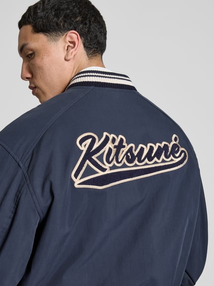 MAISON KITSUNÉ Blouson mit Druckknopfleiste Marine 3