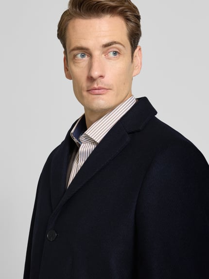 ROY ROBSON Lange jas van scheerwolmix in 2-in-1 look Marineblauw - 3
