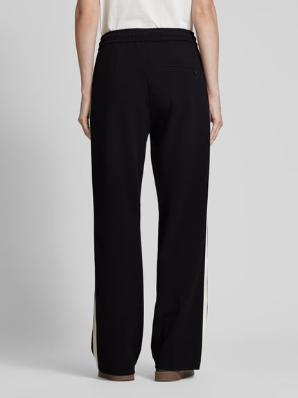 MAC Straight Leg Stoffhose mit fixierten Bügelfalten Modell 'Chiara' Black 5