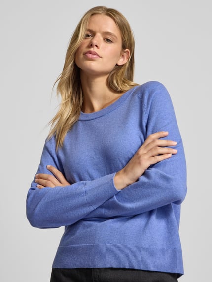 Marc O'Polo DENIM Regular Fit Strickpullover aus Baumwoll-Mix Bleu 3