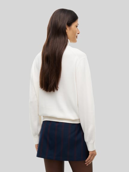 Tommy Jeans Regular Fit Rollkragenpullover aus reiner Baumwolle Weiss 5