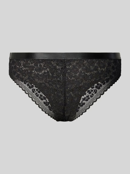 HUGO Slip mit Spitzenbesatz Modell 'SAVANA BRIEF' Black 3