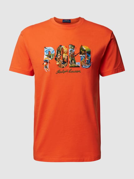 Polo Ralph Lauren T-shirt met labelstitching Oranje - 2