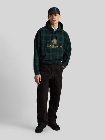 Polo Ralph Lauren Relaxed Fit Hoodie aus Baumwoll-Mix Black 1