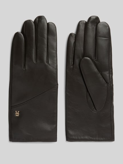 Tommy Hilfiger Handschuhe aus echtem Ziegenleder  Dunkelbraun 1