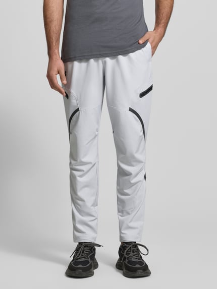 Under Armour Regular fit sweatpants met logoprint model 'Unstoppable' Lichtgrijs - 4