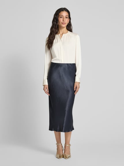 BOSS Bluzka o kroju slim fit z mieszanki jedwabiu model ‘Banorah’ Biały 1