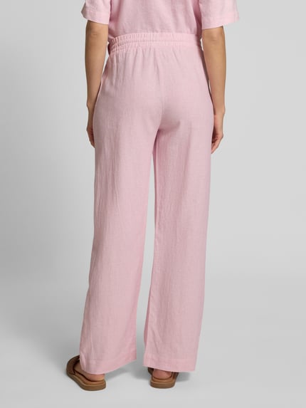 FREE/QUENT Wide Leg Leinenhose mit elastischem Bund Modell 'Lava' Pink 5