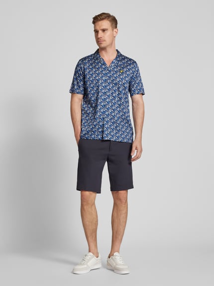 Lyle & Scott Regular Fit Freizeithemd mit Reverskragen Dunkelblau 1