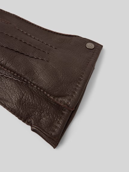 bugatti Handschuhe in Leder-Optik Dunkelbraun 2