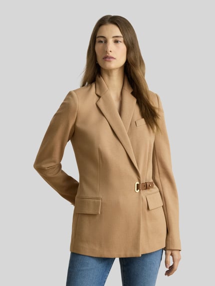 Lauren Ralph Lauren Regular Fit Longline Blazer mit Schnallendetail Camel 4