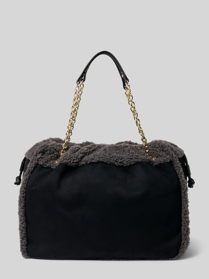Valentino Bags Torba na ramię z detalem paska do ściągania model 'MAX' BLACK 3