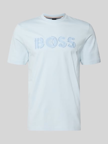 Produktfoto, Regular Fit T-Shirt aus reiner Baumwolle Modell 'C-THOMPSON 89' von BOSS, Optik: Unifarben, Label-Print, Jersey, Rundhals, Kurzarm