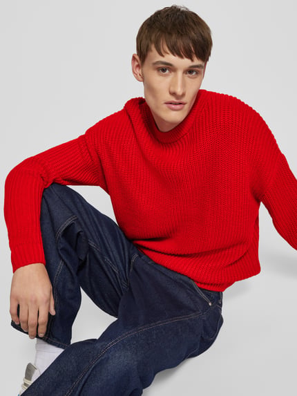 REVIEW Strickpullover mit Rundhalsausschnitt Rot 3