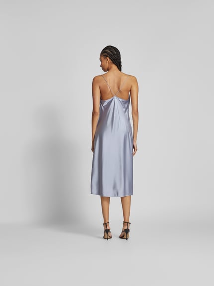 Filippa K Midi-jurk van zijdemix Blauw - 5