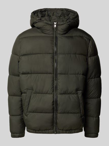 MCNEAL Puffer Jacket mit Kapuze und Eingrifftaschen Oliv 2