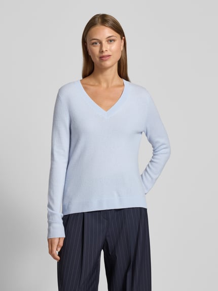 Christian Berg Woman Strickpullover mit V-Ausschnitt Hellblau 4