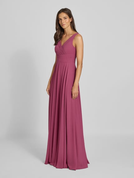 TROYDEN COLLECTION Abendkleid mit V-Ausschnitt Mauve 1