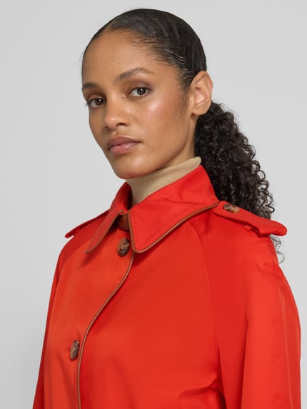 Lauren Ralph Lauren Trenchcoat met schoudertrensjes en riem Oranje - 3
