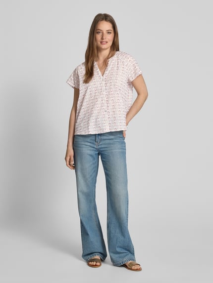 Christian Berg Woman Overhemdblouse met knoopsluiting Offwhite - 1