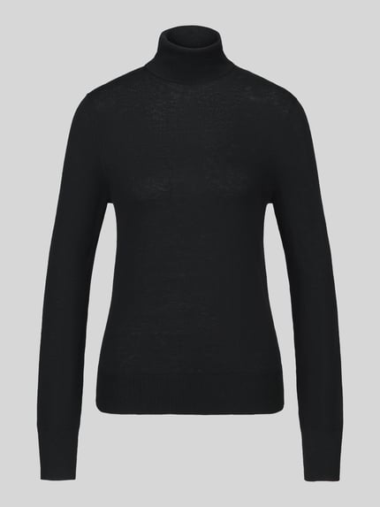 s.Oliver BLACK LABEL Rollkragenpullover mit feinem Rippabschluss Black 2