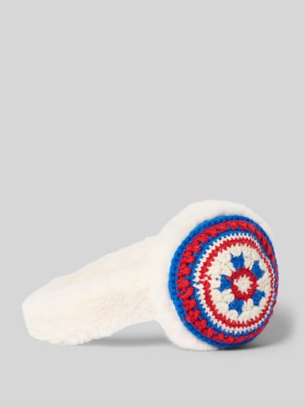 Barts Oorwarmers met imitatiebont, model 'Crochetti' Blauw - 3