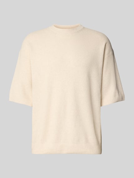 JACK & JONES Premium Strickshirt mit Rundhalsausschnitt Modell 'KALEB' Offwhite 2