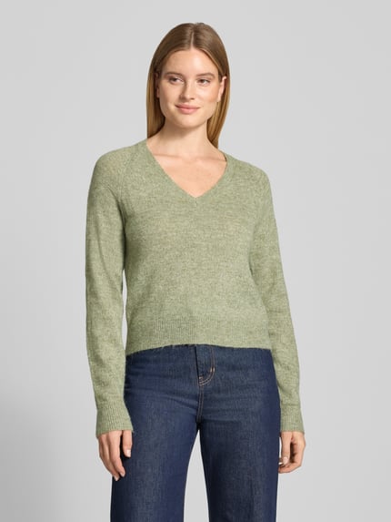 VERO MODA Pullover mit V-Ausschnitt Modell 'VMTEAK' Schilf 4