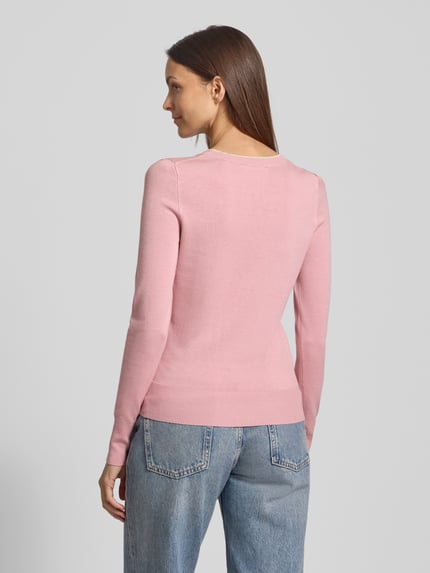 Christian Berg Woman Strickpullover mit gerippten Abschlüssen Altrosa 5