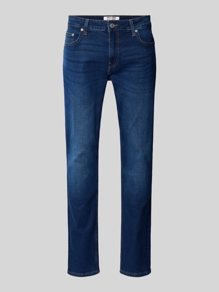 ONLY & SONS Slim Fit Jeans aus Baumwoll-Mix mit Viskose-Anteil Modell 'LOOM' Dunkelblau 2
