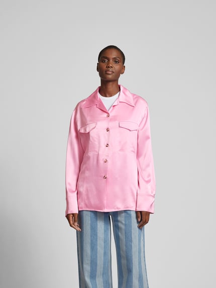 Nanushka Oversized overhemdblouse met reverskraag Roze - 4