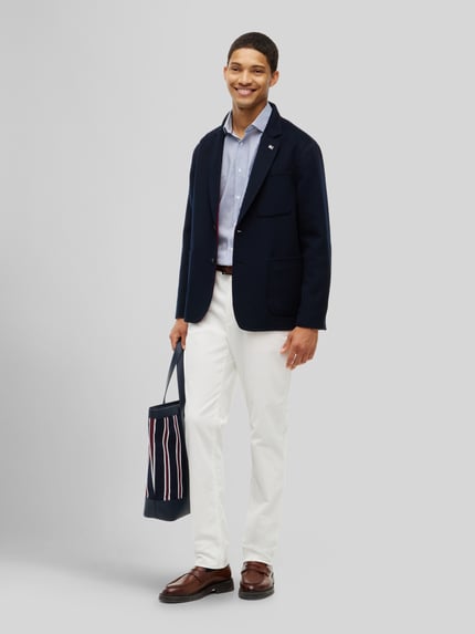 Tommy Hilfiger Slim Fit Businesshemd mit Logo-Stickerei Royal 1