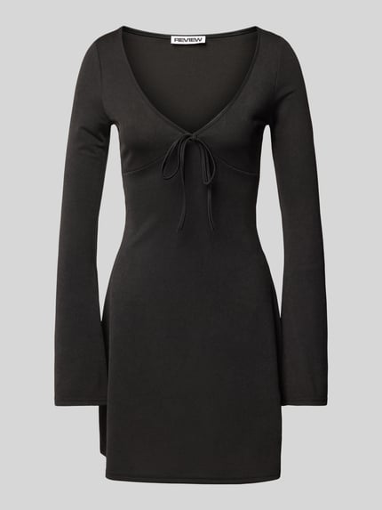 REVIEW Minikleid mit V-Ausschnitt Black 2