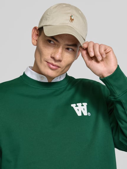 Wood Wood Sweatshirt mit Logo-Badge Modell 'Noel' Gruen 3