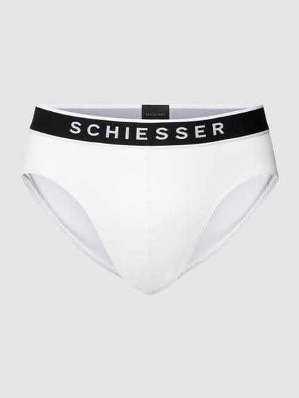 SCHIESSER Slip met logoband in set van 3 stuks Wit - 2