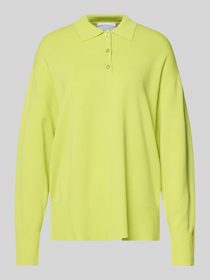 Dzianinowa koszulka polo w kroju wide fit - curated by Tinvcb Shop The Look MANNEQUINE