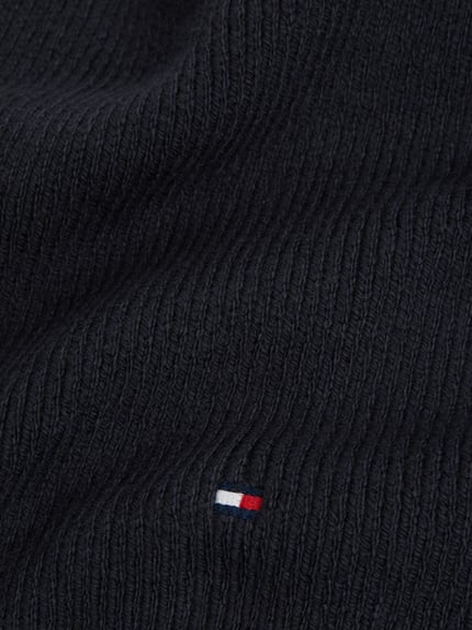 Tommy Hilfiger Schal aus Baumwoll-Mix mit Woll-Anteil Marine 2